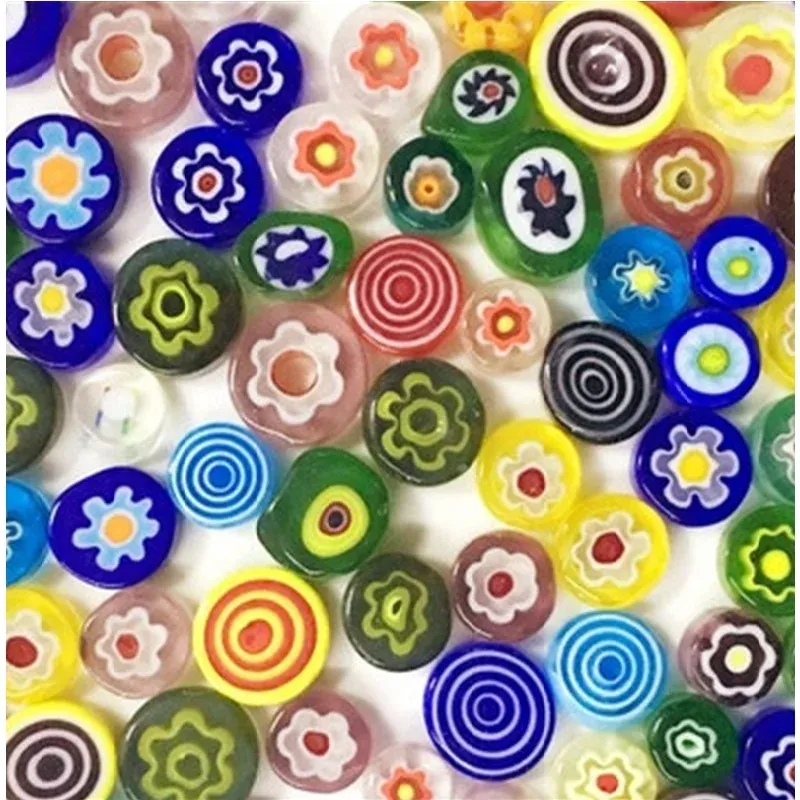 Candele 28g piastrelle di vetro a mosaico fiore mista perle rotonde per gioielli che producono materiale artigianale artigianale a portata di candela fatti fai -da -te.