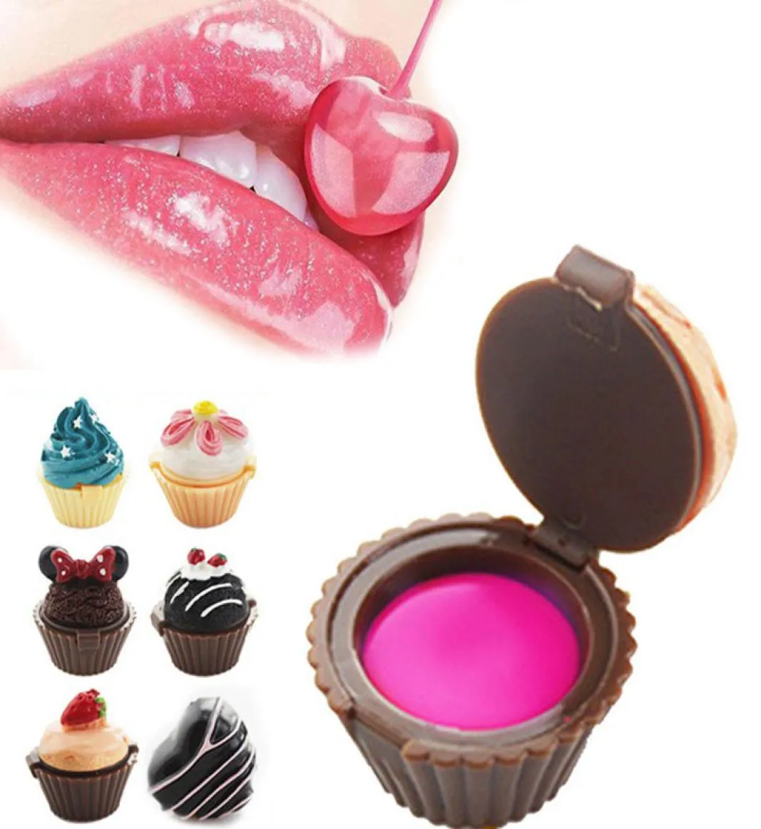 Cupcake Lip Gloss Balm 6 Gloss Balses Balm Christmas Secret Santa Lipgloss Cake Cake Chocolate Cherry Truskawkowy krem ​​GI3326266