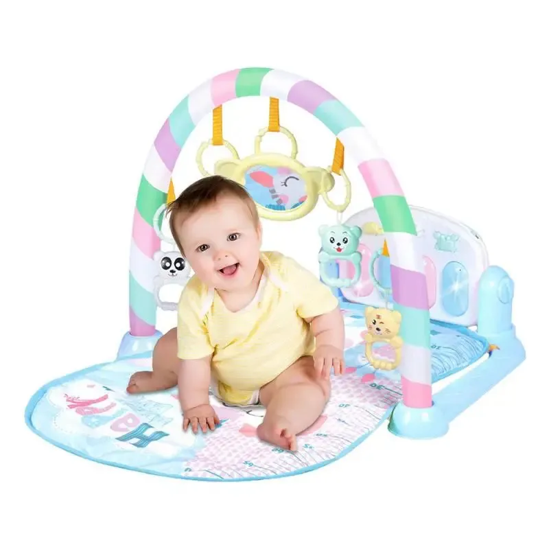 Baby Play Gym Toddler Musical Activity Play Mat With Hanging Children Carpet Pedal Piano Baby Toys 0 12 Months 240423