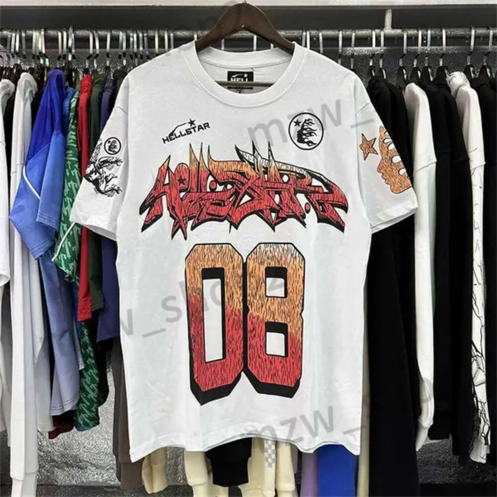 Designer Man Woman T-shirt Hell Star camisa impressa em tamanho grande algodão masculino shorts hell star shorts hip-hop tshiirt hipster camisa 399
