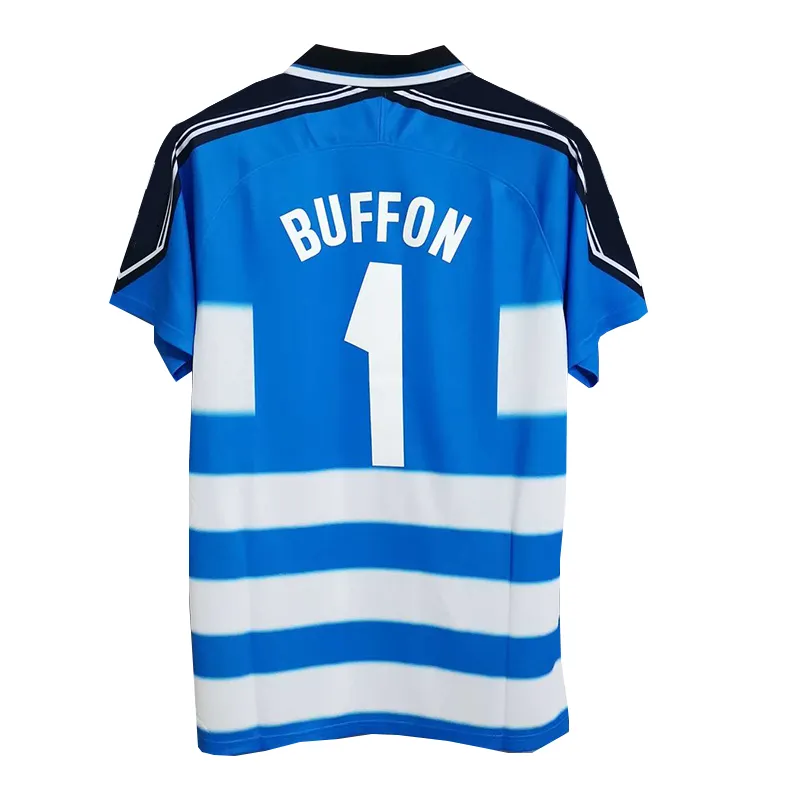 Risparmia alla grande su Retro Parma 1996 2003 Buffon Maglia Soccer Jersey  Crespo Zola Cannavaro Amoroso Sensini Thuram Baggio Chiesa in grandi