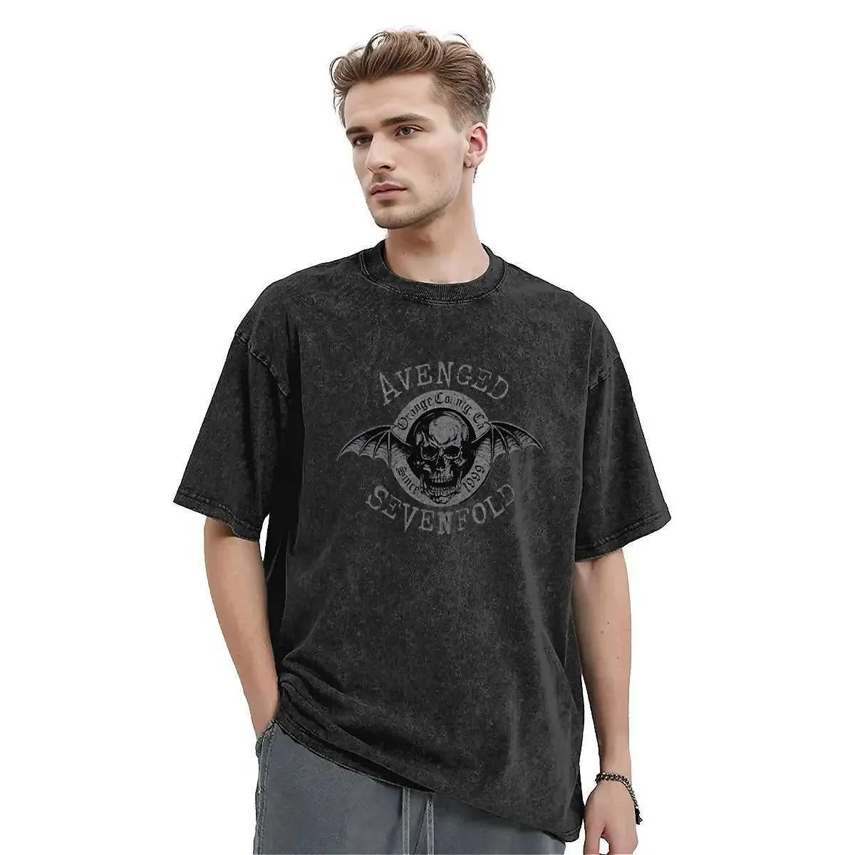 T-shirts voor heren worden genoten zevenvoudig rock heavy metal t-shirt schattig t-shirt korte mouw y2k fun t-shirt zomer katoen o-neck extra grote t-shirtl2404