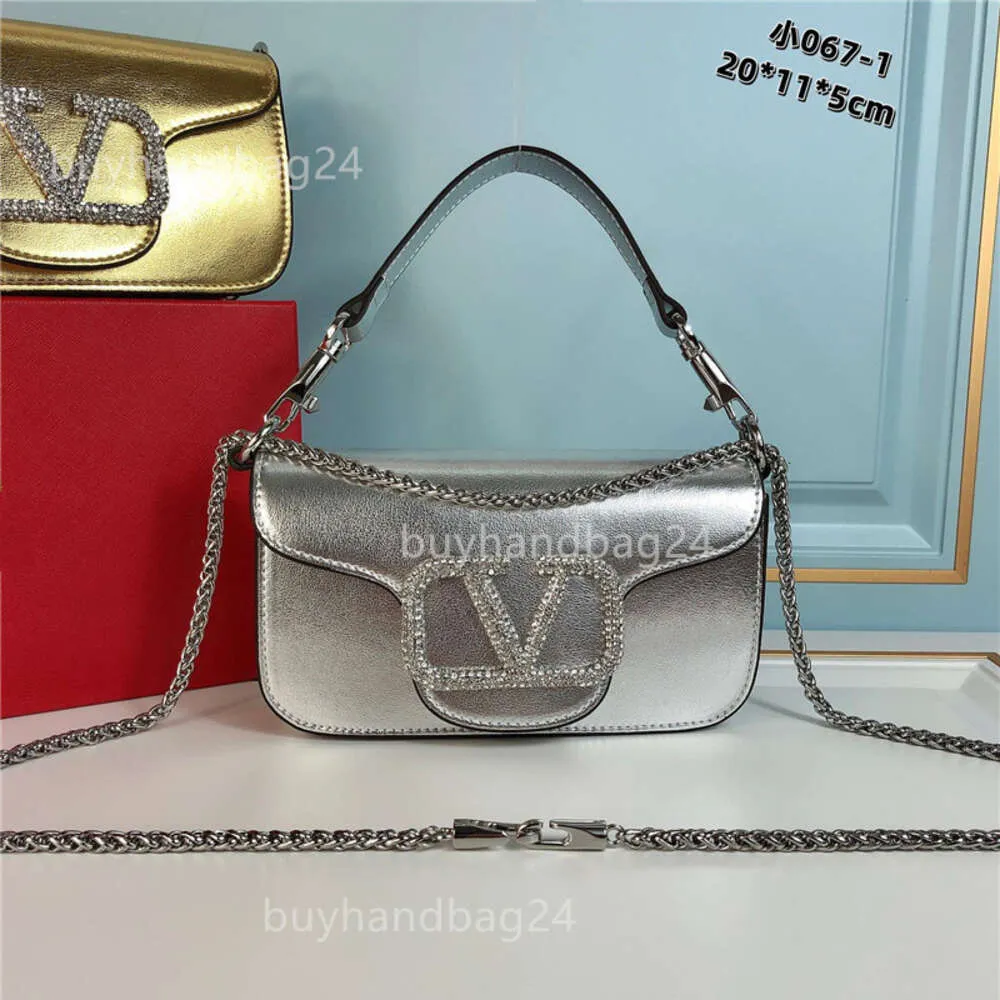 Cross 2024 Bag Bags Underarm Vlogoo Locoo Valentyno Portable Designer Event Purse Leather Crystal Letter Chain Square Small Versatile Shoulder 09Q8