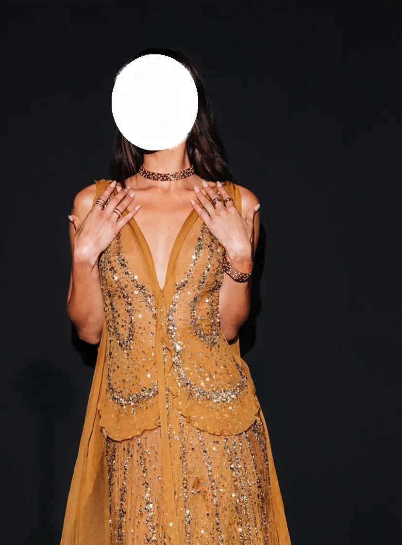 Sexy Gold Sequin Prom Dress Long Ladies Deep V Neck... From  Missweddingdress, $189.57 | DHgate.Com