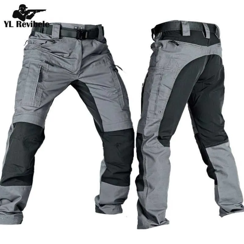 Pantalon pour hommes pantalon tactique masculin à usure multi-poche en lâche militaire en plein air pantalon de moto