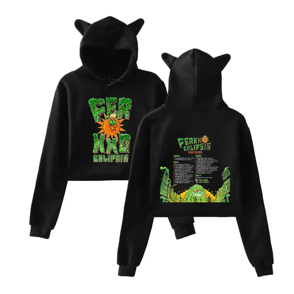 Feid Ferxxocalipsis World Tour 2024 Crop Top Hoodie For Teen Girls