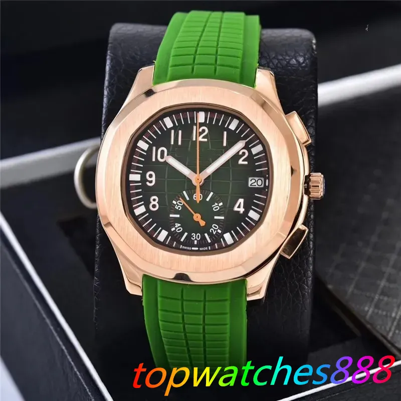 Wysokiej jakości mechaniczne aquanaut 5968 zegarki luksusowe męskie zegarek pp eta automatyczny kalendarz wyświetlacz drobne stalowe złotą skrzynkę szafir