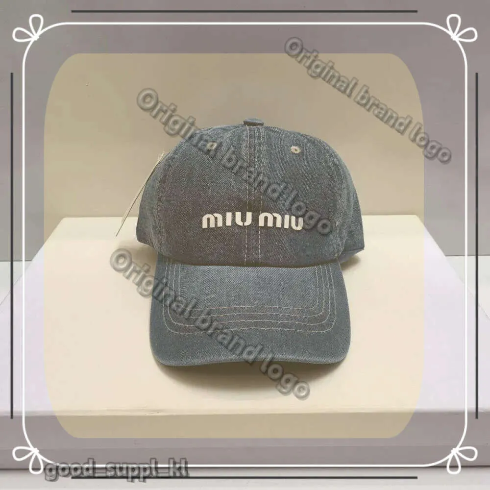 MUI BAG BASEBOL Caps Designer Hats de alta qualidade Carta de moda Moda Baseball Lavagem de jeans SunSelfreen Cap Mui Mui Hat 866