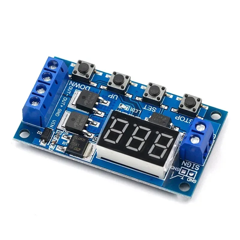 DC5-36V Dual MOS LED digital tidsfördröjningsrelä Trigger Cycle Timer Fördröjning Switch Circuit Board Timing Control Module DIY