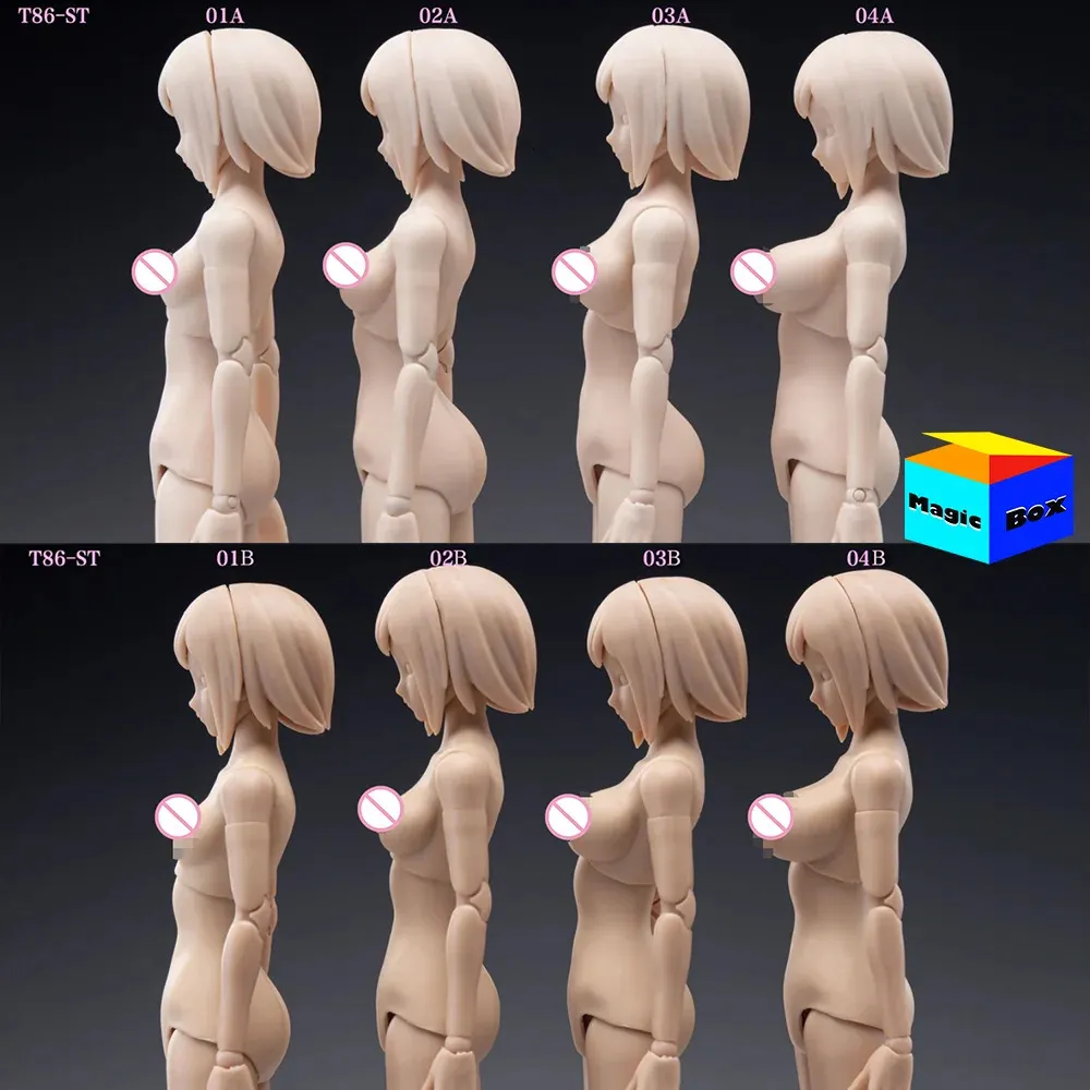 86ToYS T86-ST 1/12 Żołnierz żeńska słodka głowica anime super elastyczna staw do ciała biała/pszenica 6-calowa akcja znakowa modelu 240424