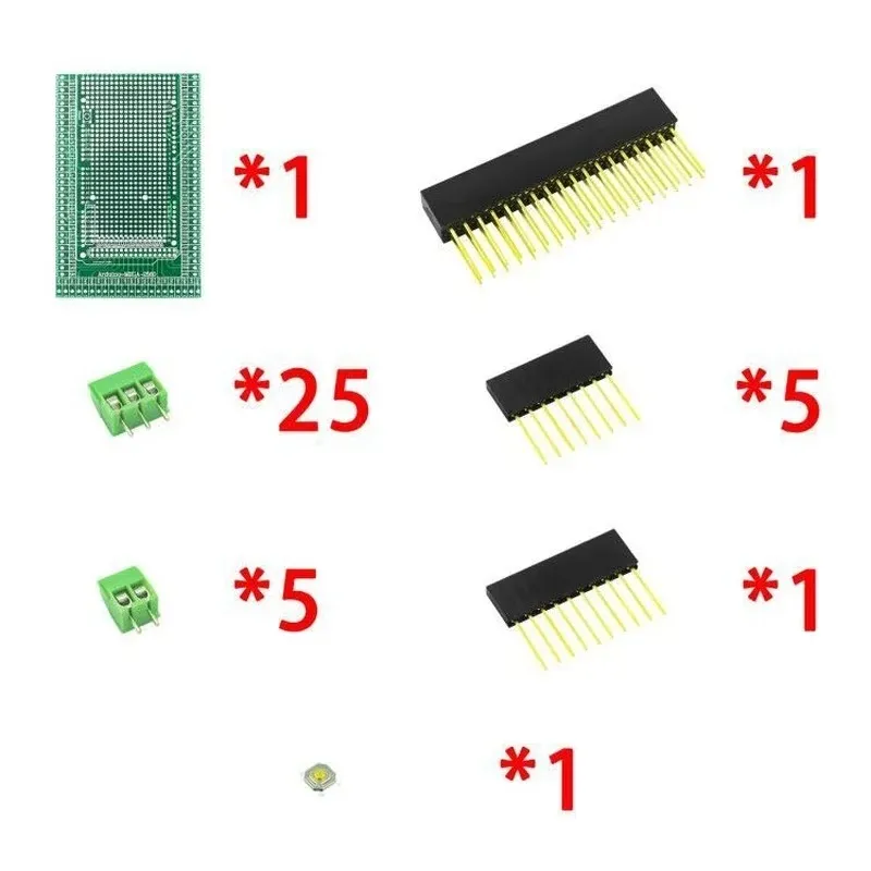 Compatibile con mega2560 kit di scheda a doppio lato PCB a vite a vite bloccato Arduino Mega 2560 / Mega2560 R3