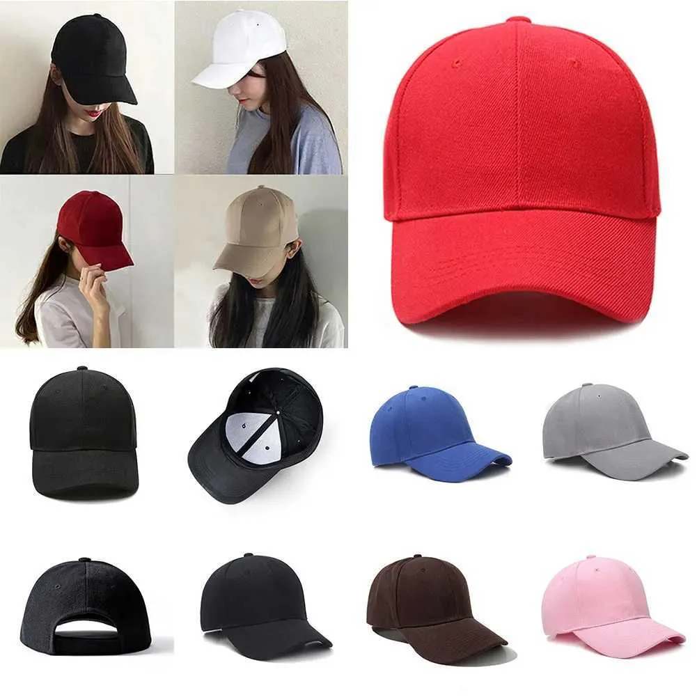 Ball Caps Mens hat flat curved womens sun baseball mens solid color fashionable adjustable button new Q240429