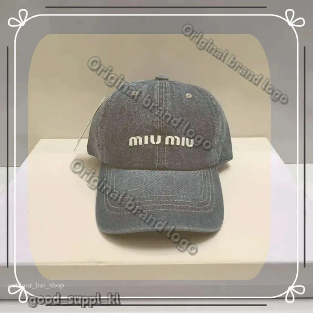 Caps de beisebol de MUI BACO Designer de chapéus de alta qualidade Letra Moda Baseball Cap lavagem de jeans Sol protetor solar Mui Mui Hat 447