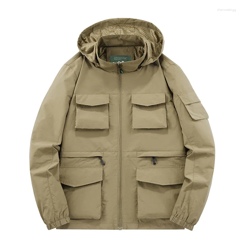 Herrenjacken wasserdichte atmungsaktive Mode Oversize 4xl 5xl 2024 lässiger schwarzer Windbreaker -Trenchcoat für Frühling Herbstkleidung