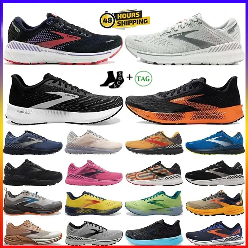 2024 Designer Brooks Launch 9 Running Shoes Men Womens Ghost Hyperion Tempo Triple Black White Grey Yellow Orange Trainers Glycerin Cascadia 22 20 16 Sneakers
