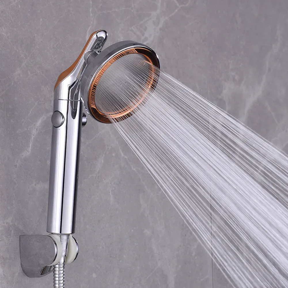 Establezca la lluvia cabezal de ducha de baño grande con botón Cascada portátil de alta presión para accesorios de baño