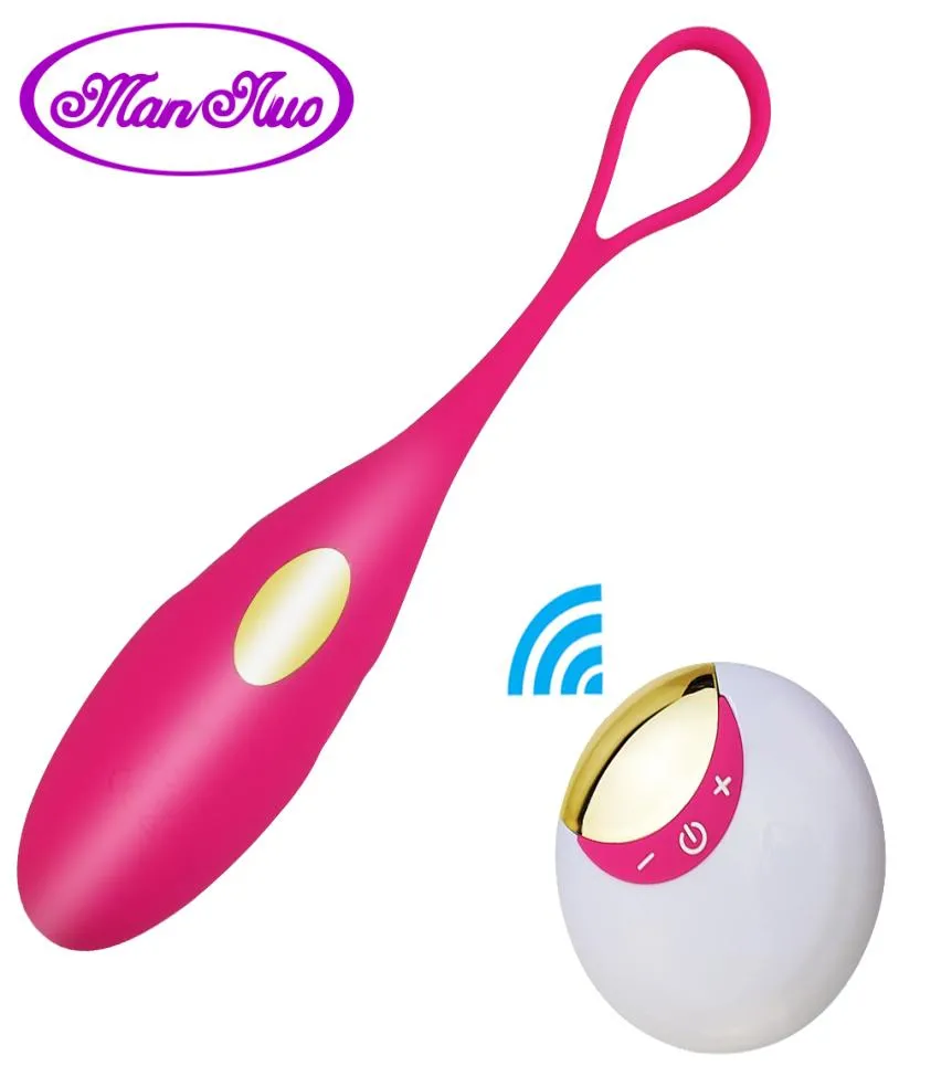 Man Nuo Wireless Remote Contrôle vibrant Bullet d'oeuf Bullet Silicone vibrateurs USB Massage rechargeable Ball Adult Toys Toys érotique Toy S18654443