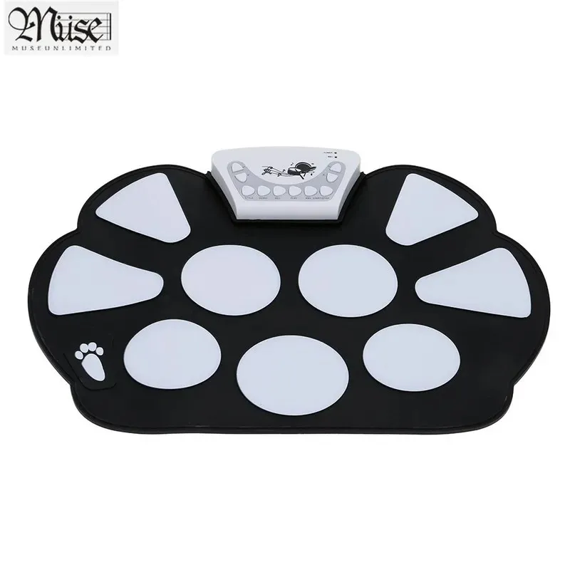 Neues professionelles Roll -Up -Drum Pad Kit Silicon Faltbar mit Stick tragbarer Drum Electronic Drum USB Drum