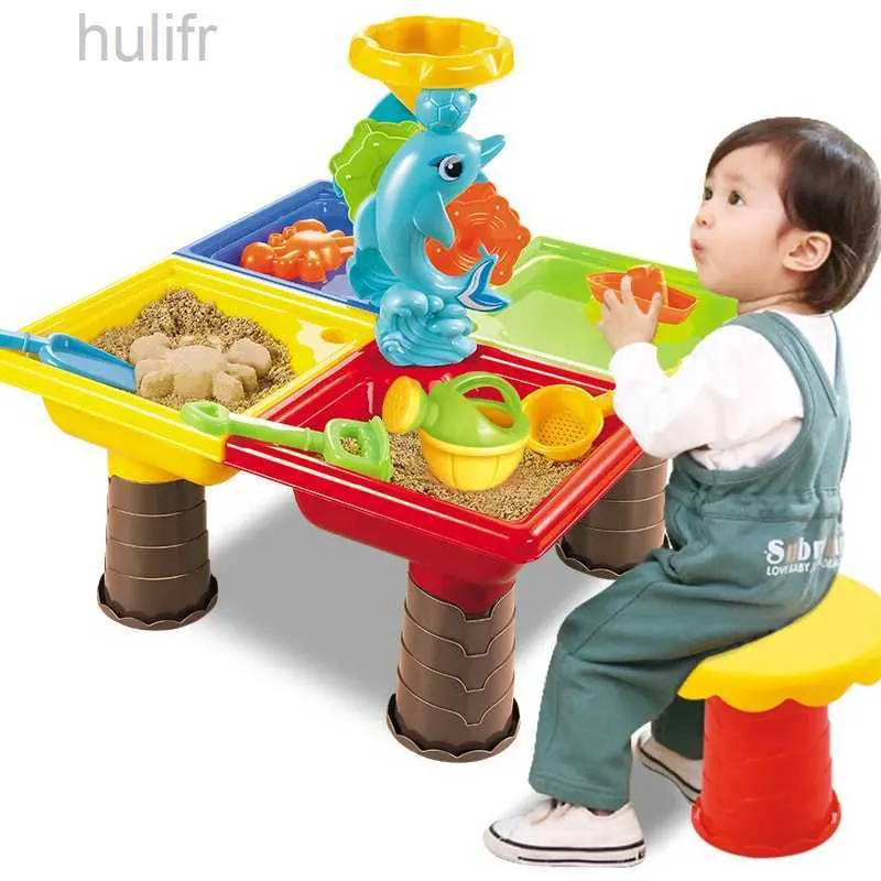 Sand Play Water Fun Kids Bath Beach Table Water Toy Spela med Sand Tool Toy Kids Fun Sand Tool Multiplayer Summer Water Fishing Play House Artikel D240429