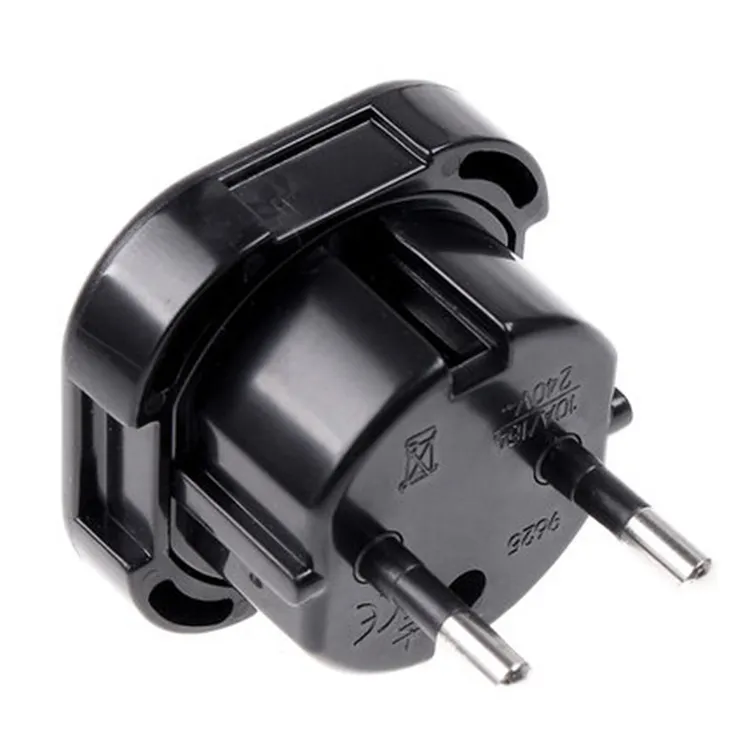 Universal Royaume-Uni à l'UE Black blanc European Charger Power Socket Plug Purner Adapter Travel Converter
