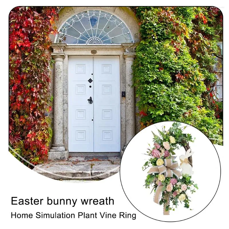 Decorative Flowers Easter Wreath Window Fireplace Yard Garland Home Office Bedroom Decor