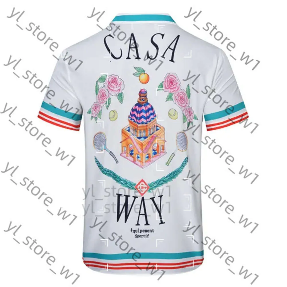 Casablanc Shirt Männer Designer -Shirts Passen lässig beliebtes Casa Blanca Man Polo Men's Clothing Topqualität Casa Blanca High End Leichtes und atmungsaktives Kleid 9491