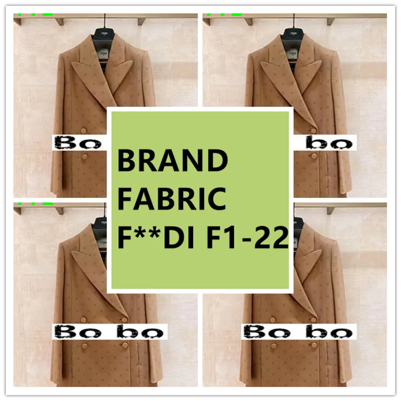 F1-21 Europa en de Verenigde Staten hoogwaardige driedimensionale garen-geverfde Jacquard kledingstof Trench Suite Pak Brocade Merkontwerpster stof