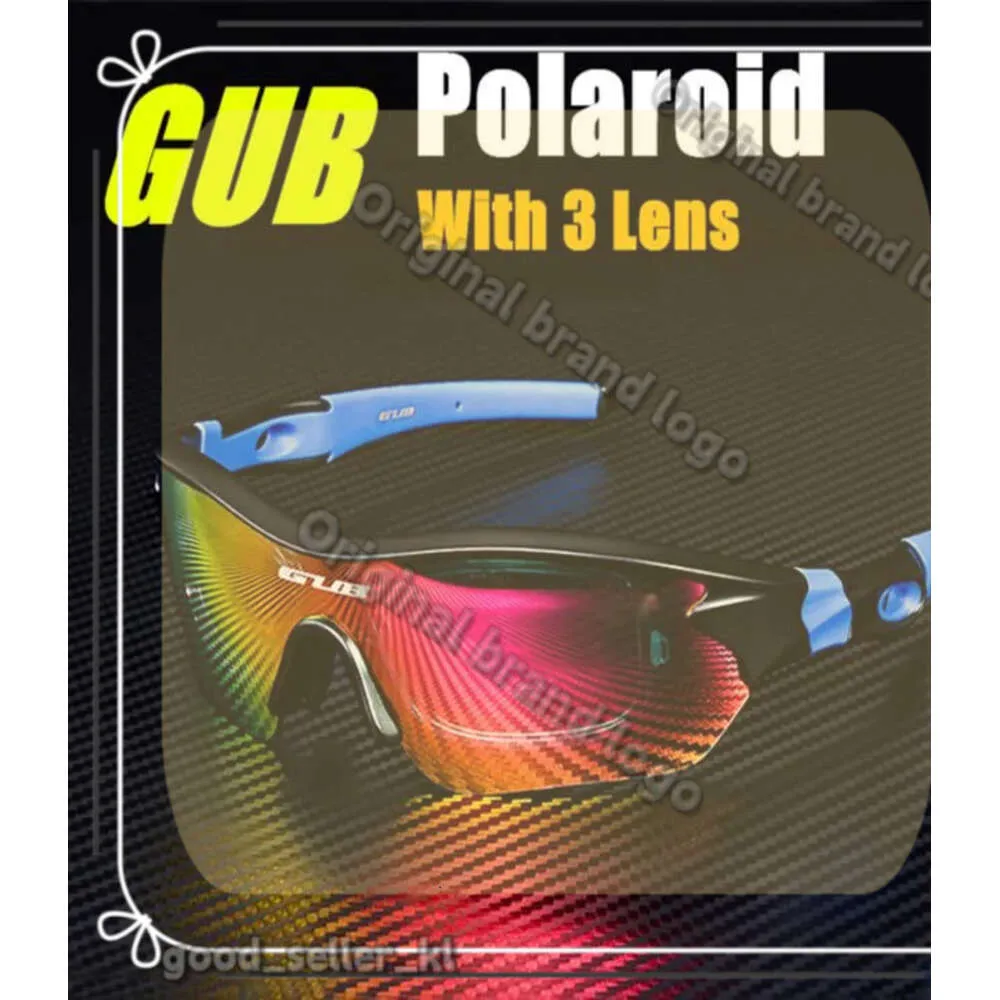 Fashion Gub 5300 Polarise Cycling Designer Glass Glasses avec 3 objectifs UV400 Protection 3 couleurs Couleur claire Lunettes de soleil 683