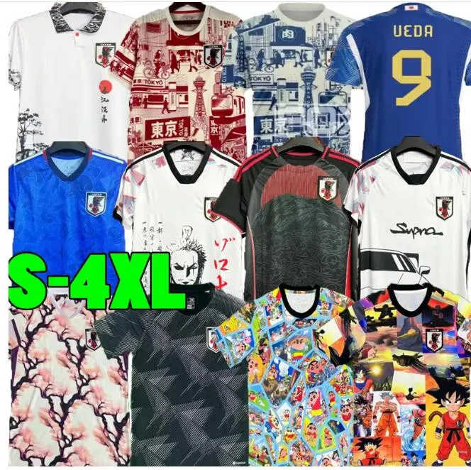 2024 Japan voetbaltruien Cartoon ueda Ito isagi atom tsubasa minamino doan kubo mitoma tomiyasu endo nakata 23 24 25 Japans uniform voetbal shirt