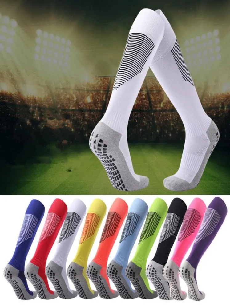 Long Designer football socks Nonslip basketball traning towel bottom over knee hose soccer socks for men thick towel sports socks8306485