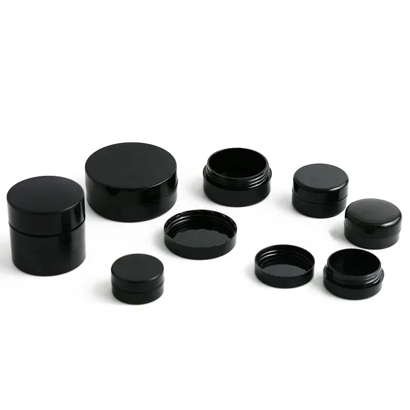 Empty 1g 2g 3g 5g 10g 20g Black Portable Cream Jar jars Pot Box Makeup Nail Art Cosmetic Bead Storage Container