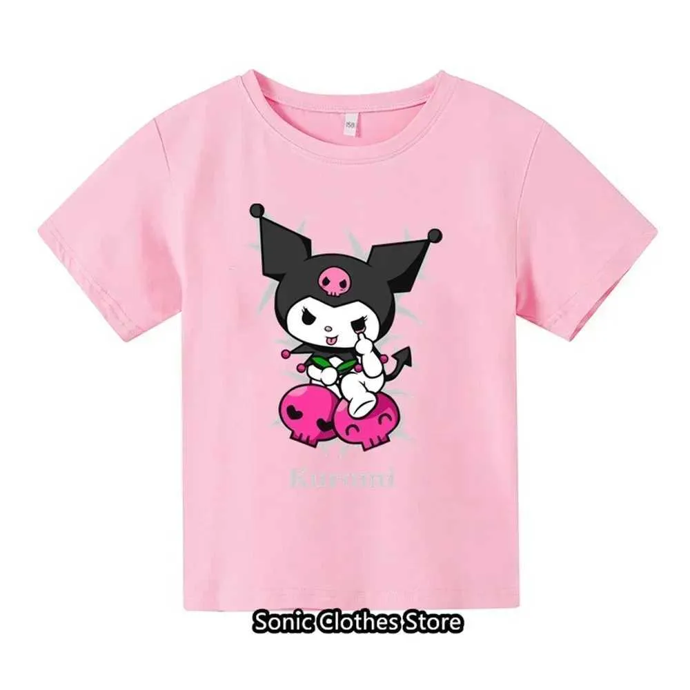 T-Shirts Sommer Kawaii Kuromi T-Shirt 3-14 Jahre alt