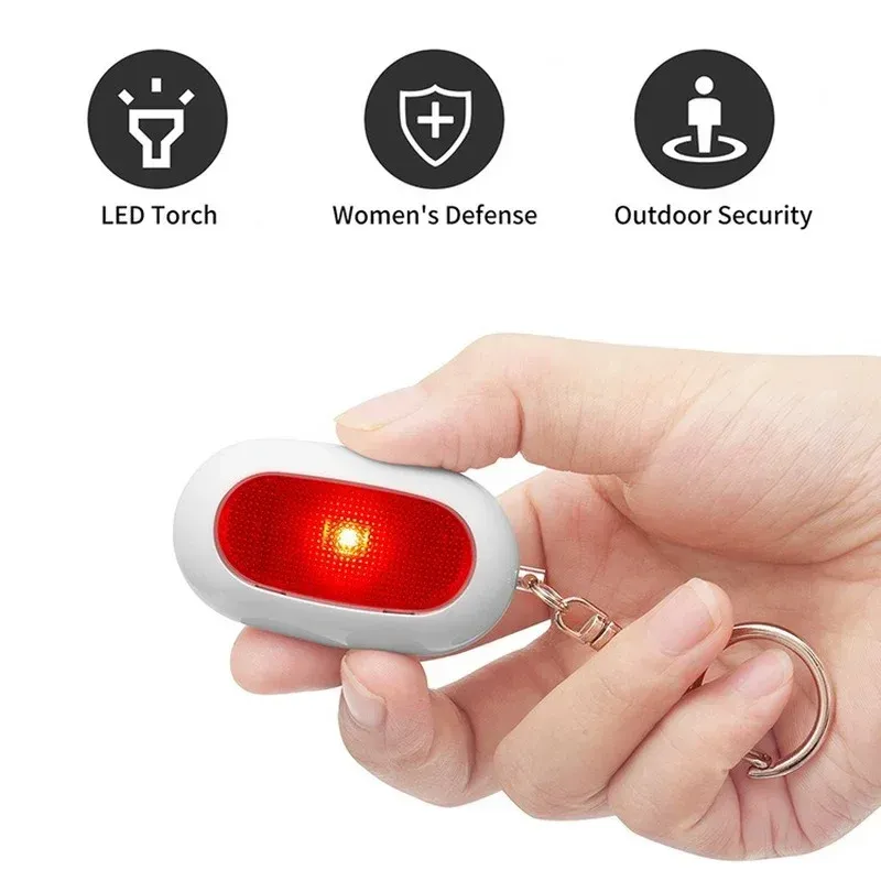 Nuovo allarme di sicurezza della sirena di autodifesa le donne portachiavi con allarme di keychain di sicurezza personale di auto allarme leggero a LED