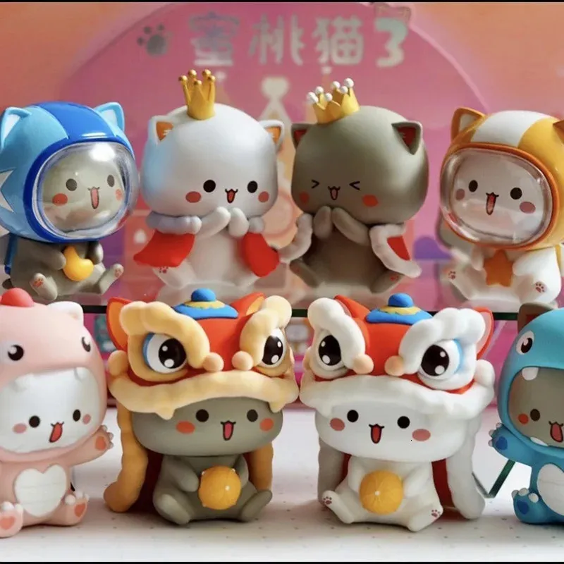 Kawaii Mitao Cat 3 Season Lucky Cute Blind Toys Surprise Cartoon Modelo Doll Birthday Toy Presente 240422