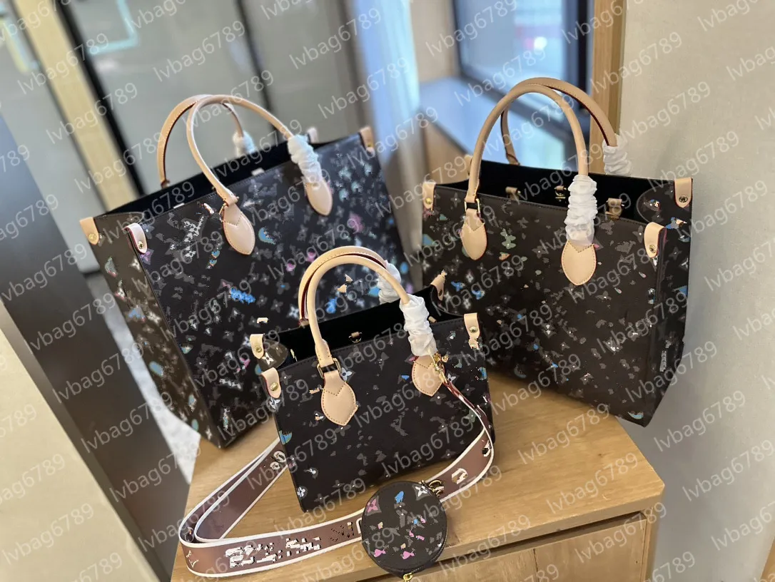 Nieuwe verkoop Designer Tote Bag On The Go Handtas Women grote capaciteit Louiseviution Bag Echt lederen schoudertas Wallet Lady Luxe avondtassen Munt Purse