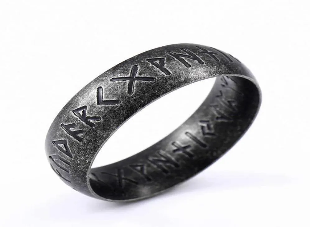 Beier 316Lステンレススチールファッションスタイルメンダブルレタールーン語Odin Norse Viking Amulet Retro Rings Jewelry LRR141 Q07083925390408