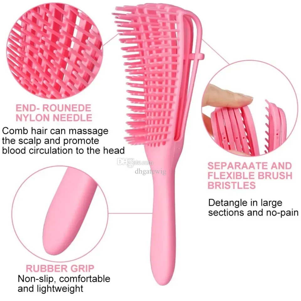 Brosse à cheveux démêler les broussailles du cuir chevelu massage peigne à cheveux brosses pour peignes de cheveux bouclés se brosse à cheveux brosse des femmes salon