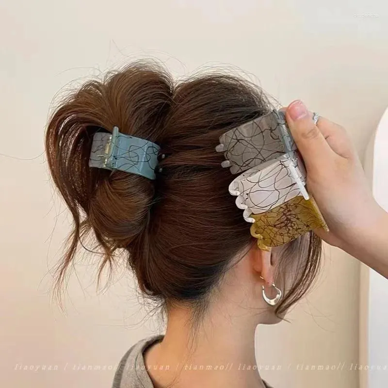 Koreański projekt urok fryzury klip 2024 Summer modny retro horsetail Holder Akcesoria do włosów dla kobiet