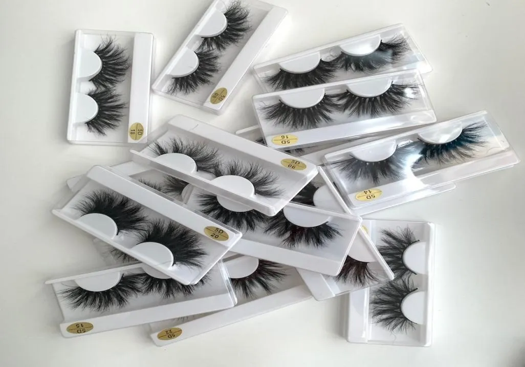 16 Styles Lashes 25mm 3D Eyelashes Long Luxury 100 Siberian Mink Fur Natural Cruelty Fluffy Fake False Eyelash6511502