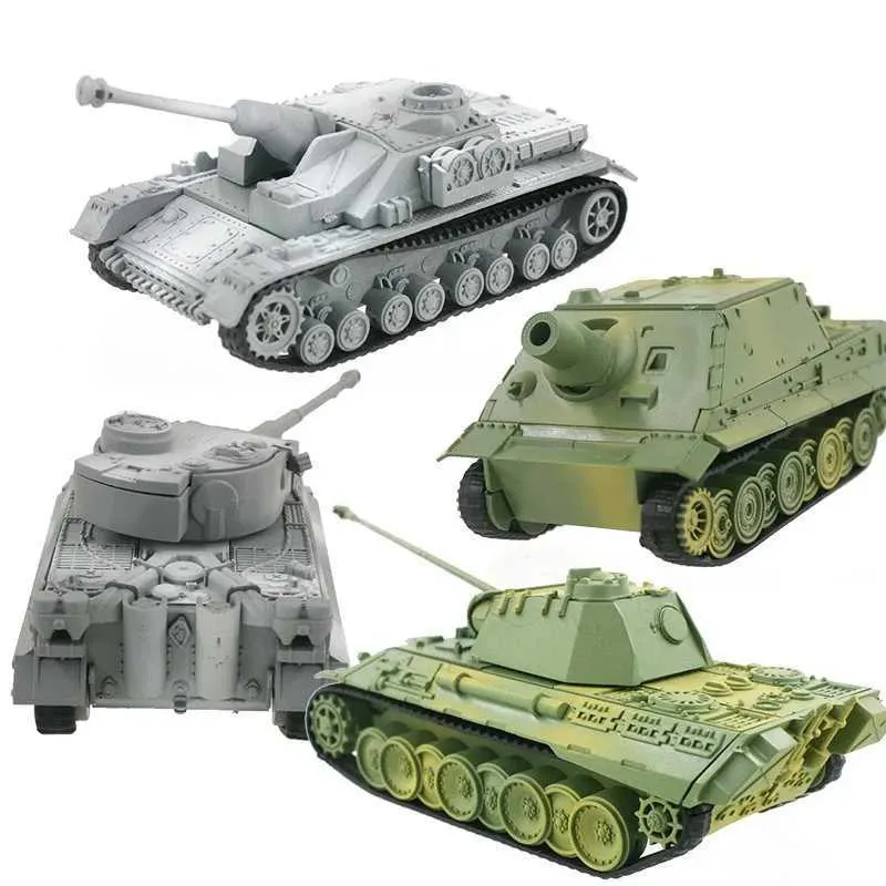 3D Puzzles 4D Tank Model Building Kit Militärmontering Utbildning Toy Decoration Hög densitet Material Black Panther Tiger Turmtiger Attackl2404