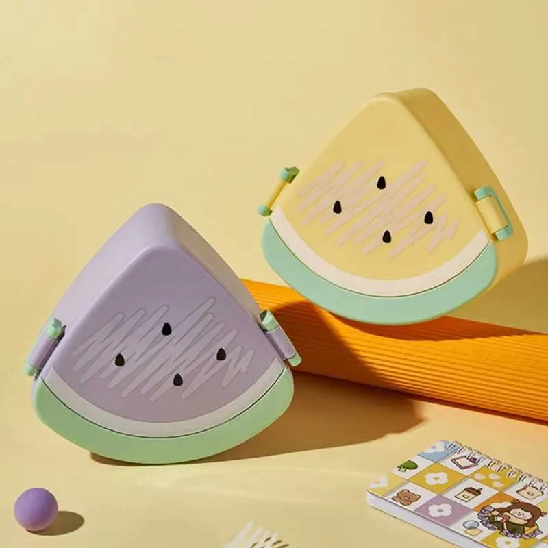 Bento Boxen Cartoon Bento Lunchbox für Kinder und Leckproof Obst -Behälter für Mädchen Jungen Kleinkinder mit 3 Fächern Mikrowelle Safe