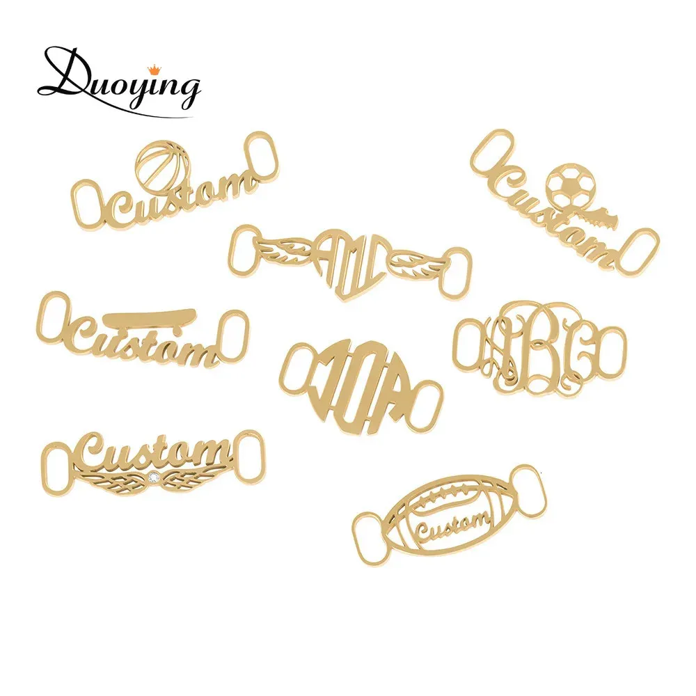 DUOYING Custom Sport Style Name Shoe-buckle Personalized Jewelry Kids Adult Leisure Sneakers Punk Shoe Tags Nameplate Charms 240424