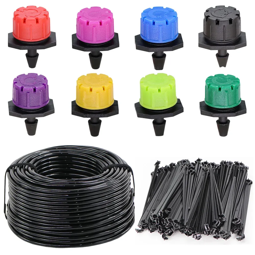 Decorations 510m 4/7mm PVC Garden Watering Hose Micro Irrigation System with 8 Holes Drippers Greenhouse Water Emitters Automatic