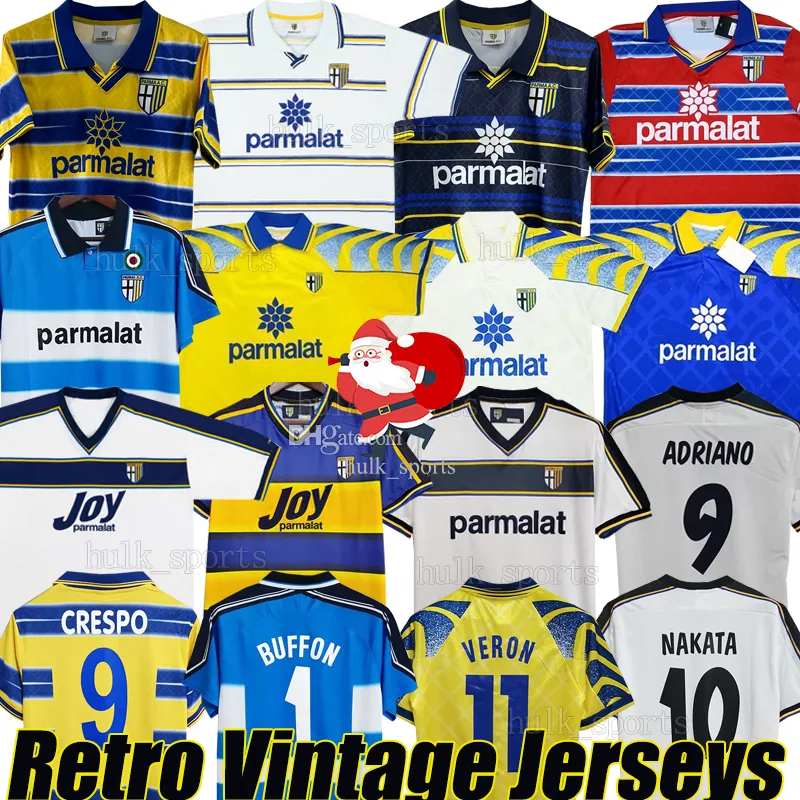 Ahorra a lo Grande en Compras al por Mayor de Retro Parma 1996 2003 Buffon  Maglia Soccer Jersey Crespo Zola Cannavaro Amoroso Sensini Thuram Baggio