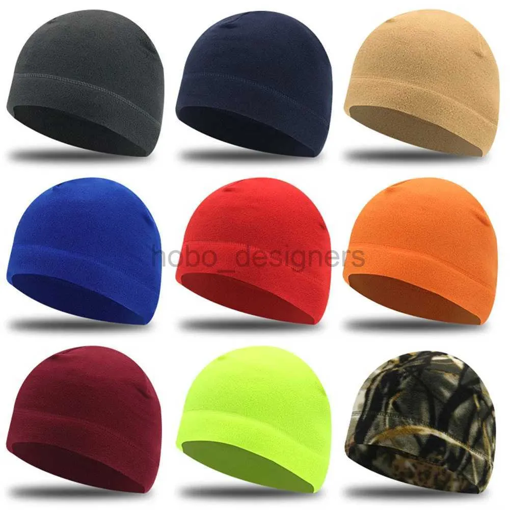 Beanie/Skull Caps Men Polar Fleece Cap Winter Warm Outdoor Sports Running Skiing Cycling Cap Hat Windproof Soft Beanie Cap Women Ski Bike Hat Cap D240429