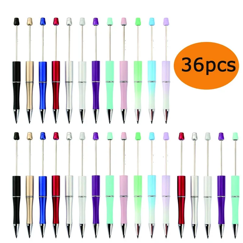 36pcs HB Schreiben von Perlen Bleistift DIY Perlenbleistift Perlenstifte Ewige Stifte Tintenlosen Bleistift Ewige Stifte Infinity Bleistift 240422