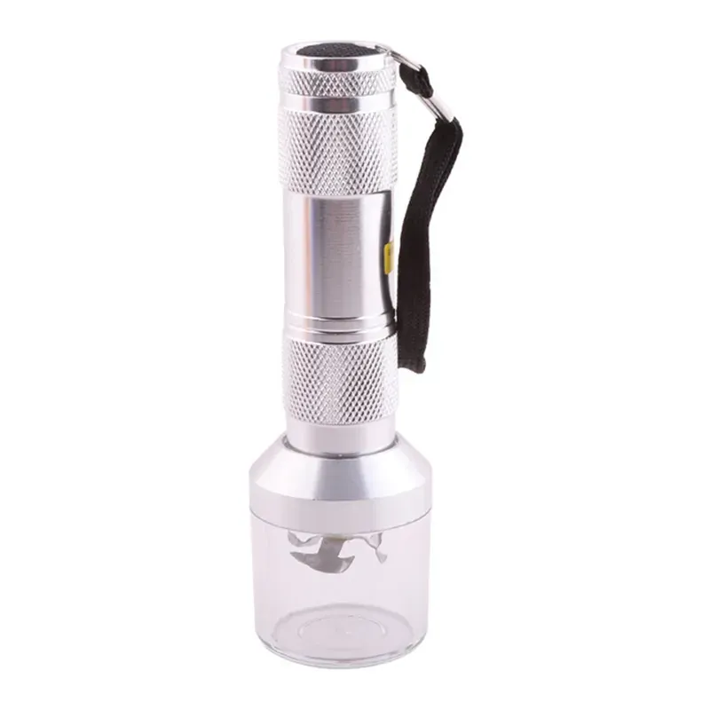 Automatic Herb Grinder Flashlight Shape Smoking Accessories Aluminum Electric Quickly Spice Tobacco Grinders Crusher 