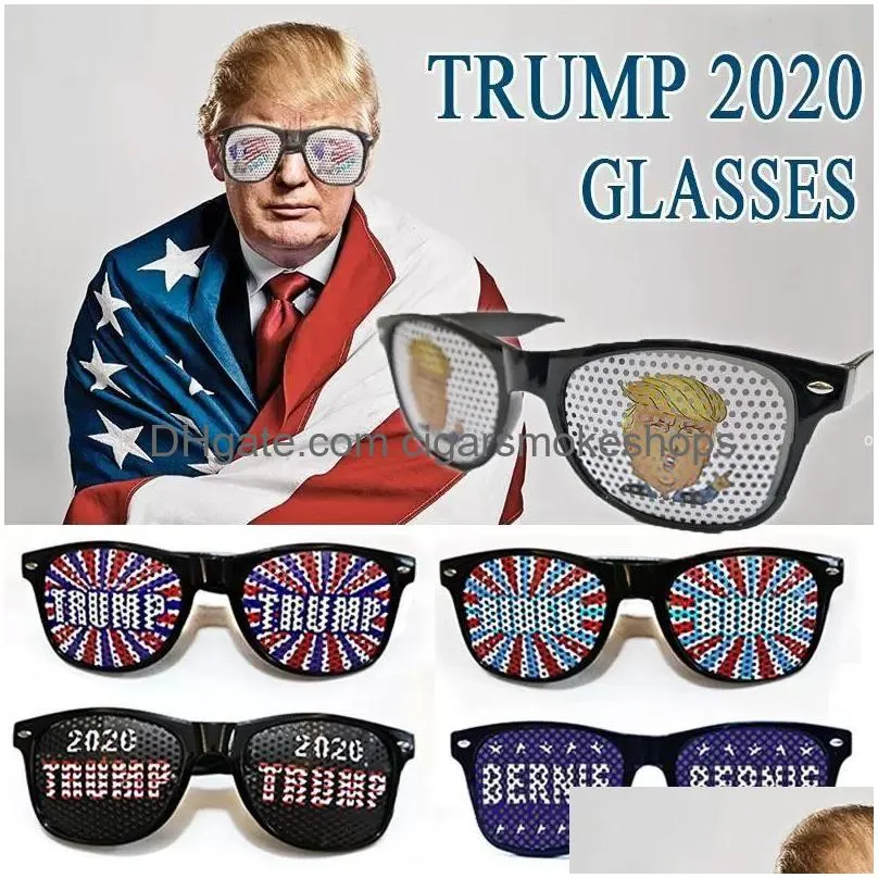 Party Favor 9 Styles Le président Donald Trump Élections de lunettes drôles Keep America Great USA Flag Patriotic Sunglasses Festival Supplies DHD39