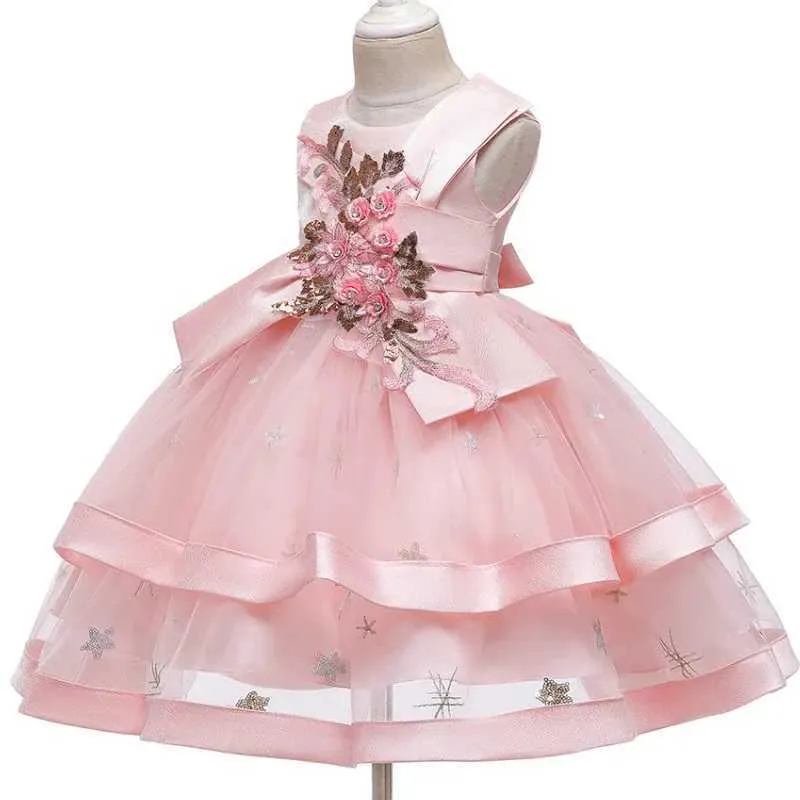 Kız elbiseler kız bebek çiçek prenses balo elbisesi parti tutu elbise için brithday gelinlik için çocuklar Noel elbise kızlar kızlar giyim