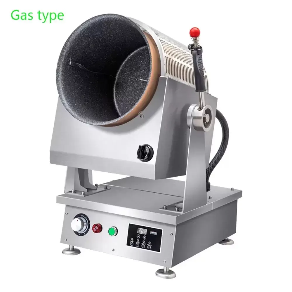 Helpful Restaurant Gas Cooking Machine Multi functional Kitchen Robot Automatic Drum Gas Wok Cooker Stove Kitchen Equipment